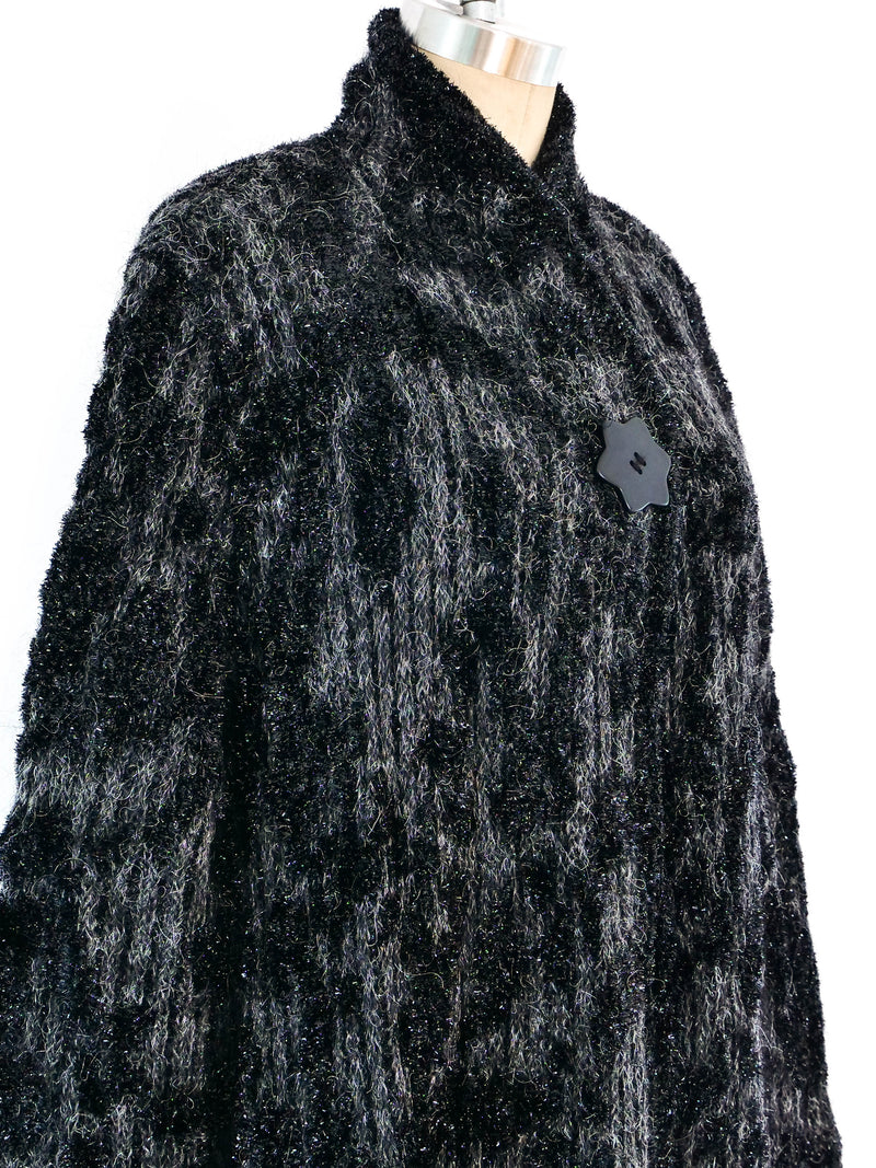 Missoni Black Lurex Knit Overcoat Jacket arcadeshops.com