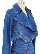 Alaia Denim Motorcycle Dress Dress arcadeshops.com