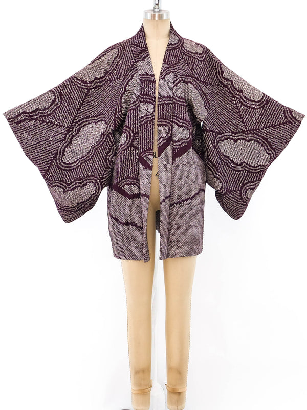 Eggplant Shibori Kimono Jacket arcadeshops.com