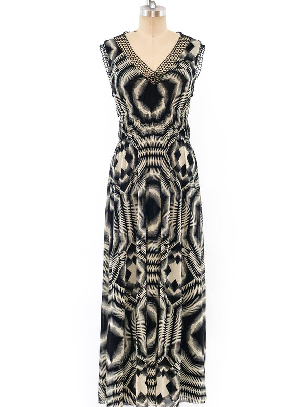 Jean Paul Gaultier Optical Print Net Tank Dress Dress arcadeshops.com