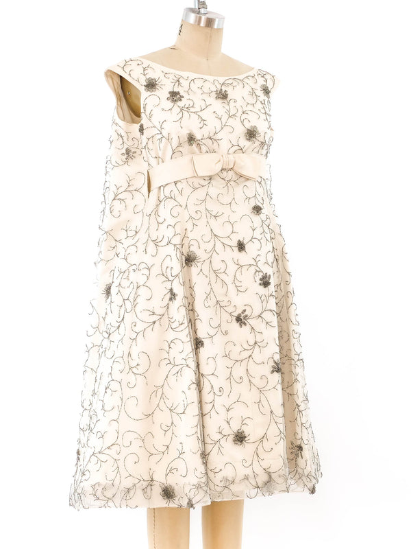 Embellished Babydoll Net Dress Dress arcadeshops.com