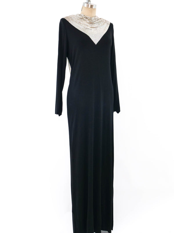 Anthony Ferrara Chainmail Accented Maxi Dress Dress arcadeshops.com
