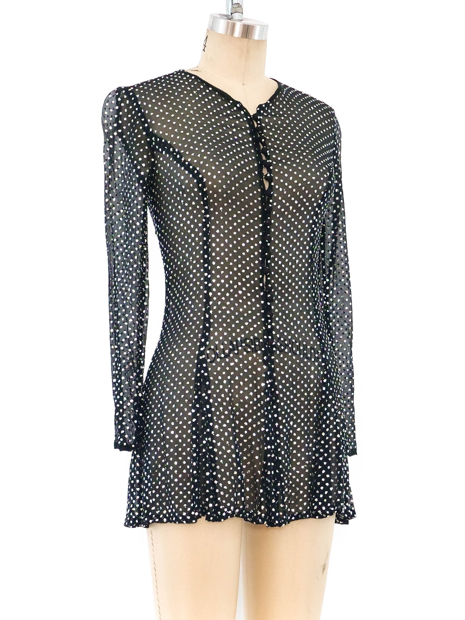 Betsey Johnson Paraphernalia Glitter Micromini Dress