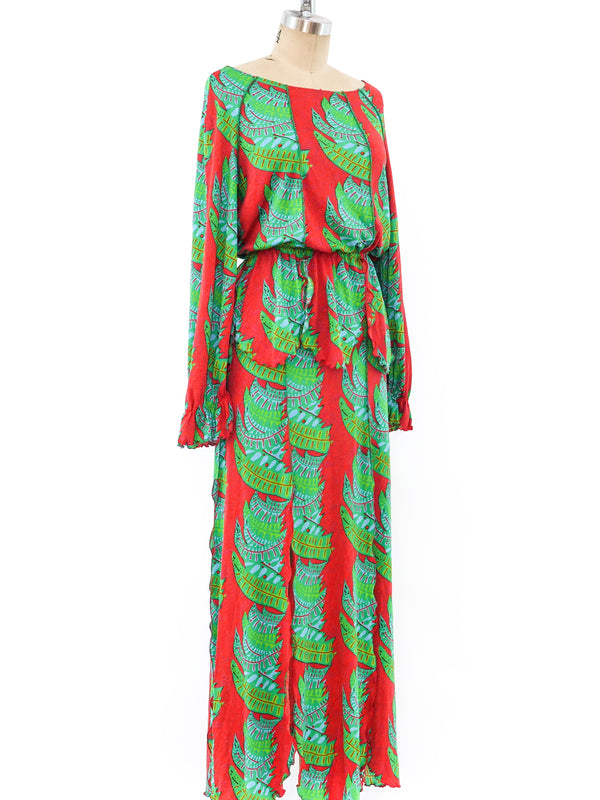 Stephen Burrows Printed Jersey Ensemble Suit arcadeshops.com