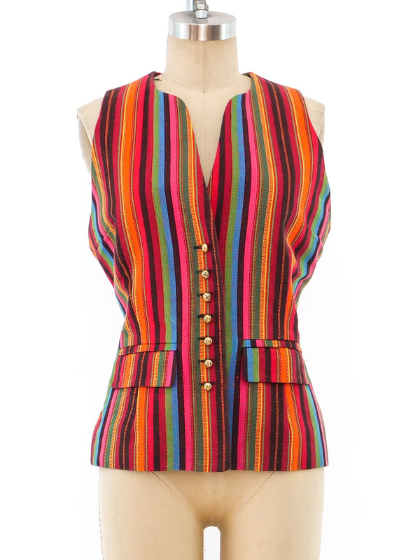 Todd Oldham Rainbow Striped Vest Top arcadeshops.com