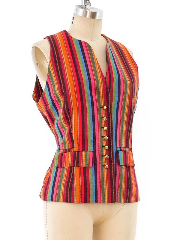 Todd Oldham Rainbow Striped Vest Top arcadeshops.com