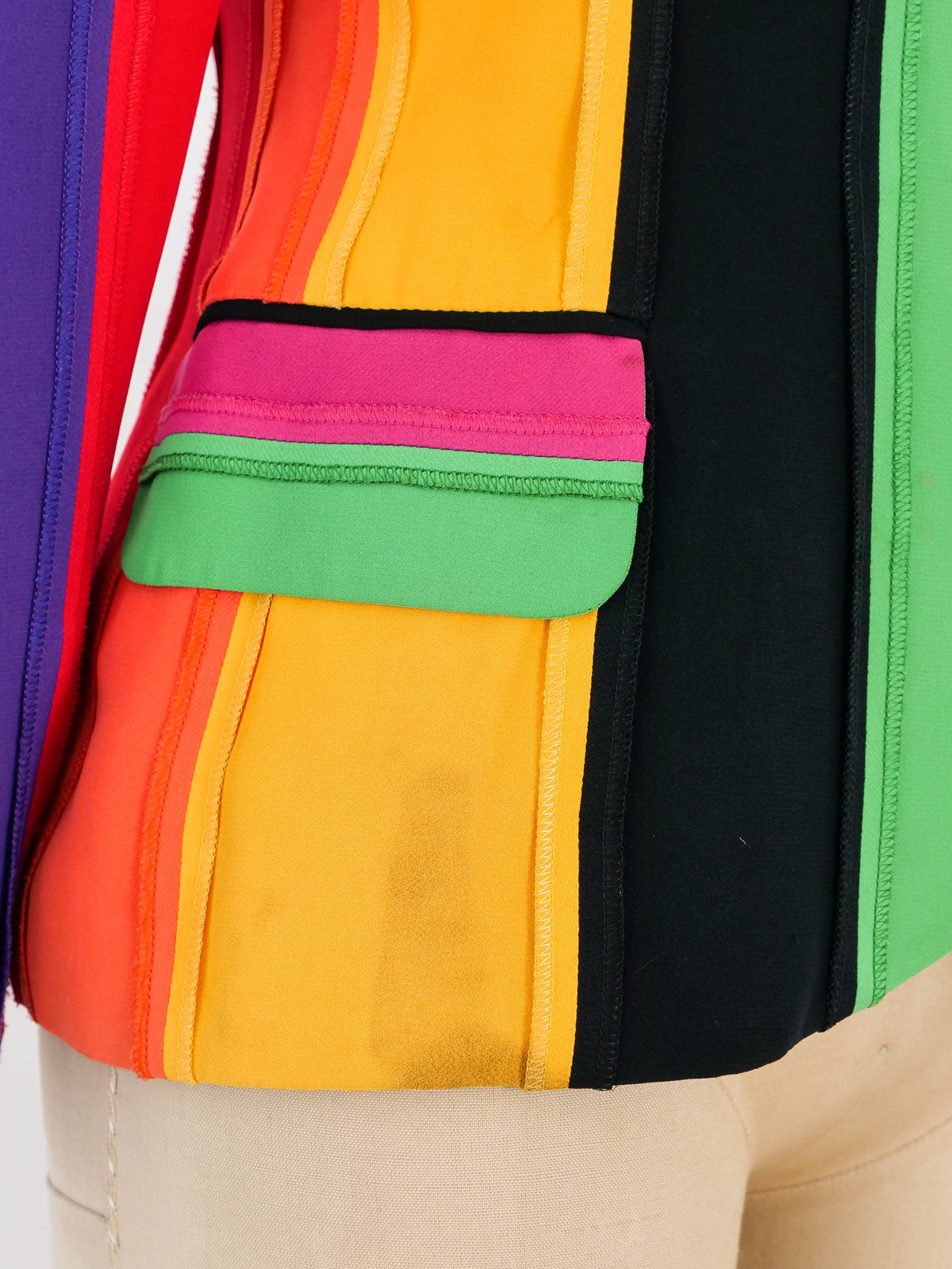 MOSCHINO STRIPED MULTICOLOUR JACKET