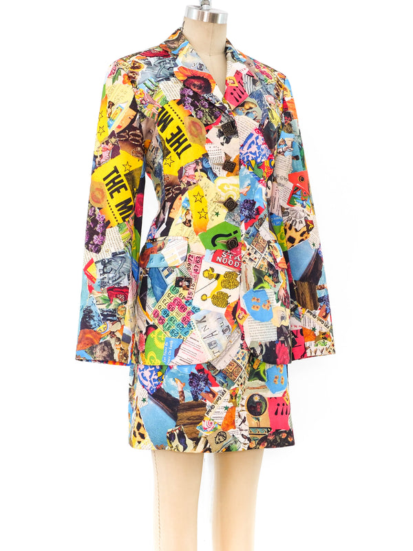 Todd Oldham Collage Print Suit Suit arcadeshops.com