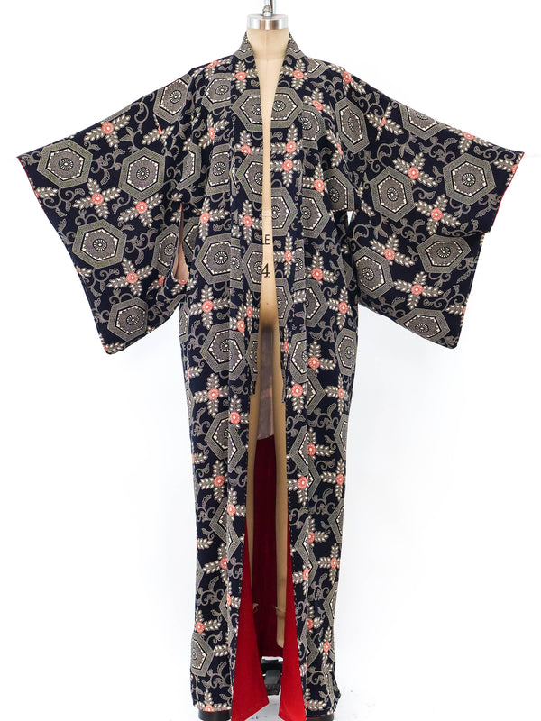 Pixilated Floral Print Kimono Jacket arcadeshops.com