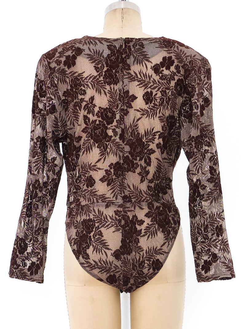 Floral Knit Bodysuit Suit arcadeshops.com