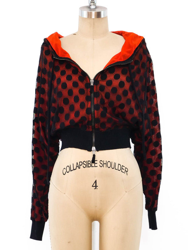 Jean Paul Gaultier Polka Dot Net Hoodie Jacket arcadeshops.com