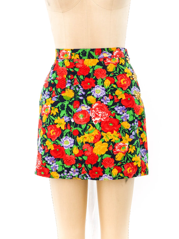 Yves Saint Laurent Floral Mini Skirt Bottom arcadeshops.com