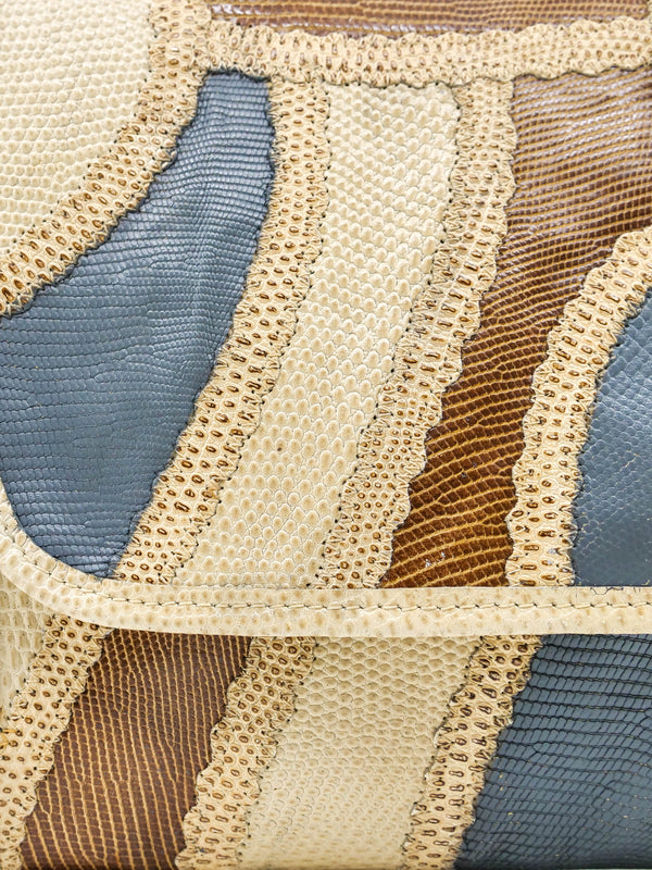 Carlos Falchi Patchwork Envelope Clutch Accessory arcadeshops.com