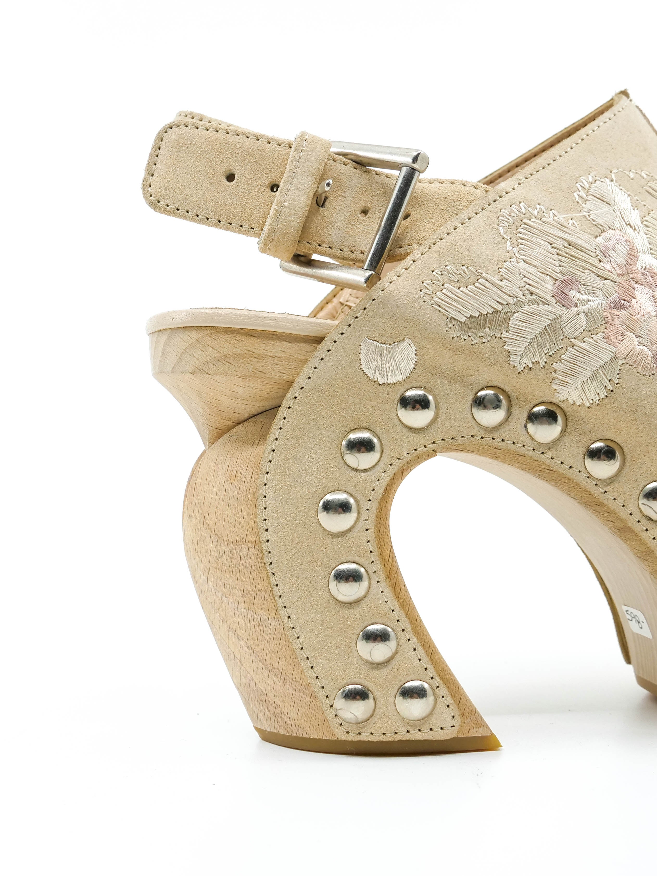 Alexander McQueen Floral Embroidered Armadillo Sandals