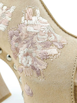Alexander McQueen Floral Embroidered Armadillo Sandals Accessory arcadeshops.com