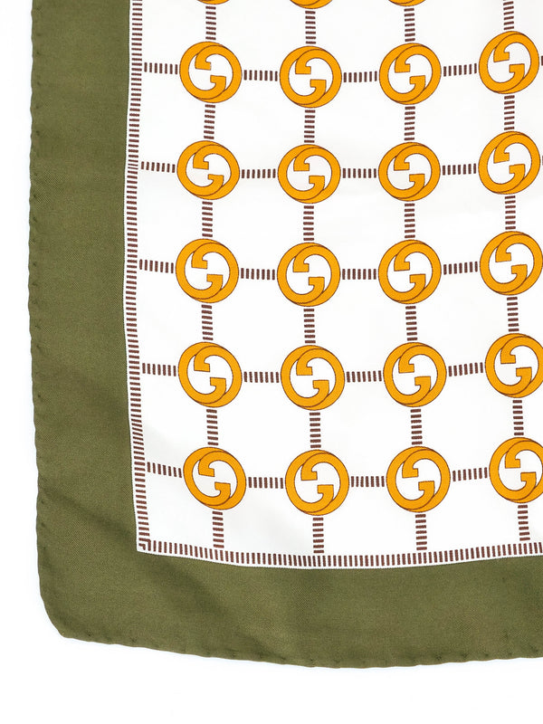 Gucci Logo Printed Silk Scarf Accessory arcadeshops.com