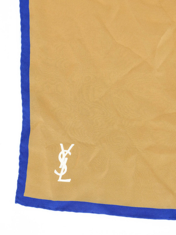 Yves Saint Laurent Logo Printed Silk Scarf Accessory arcadeshops.com