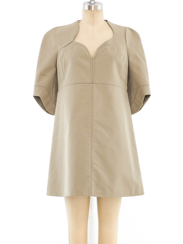 Balenciaga Architectural Khaki Mini Dress Dress arcadeshops.com