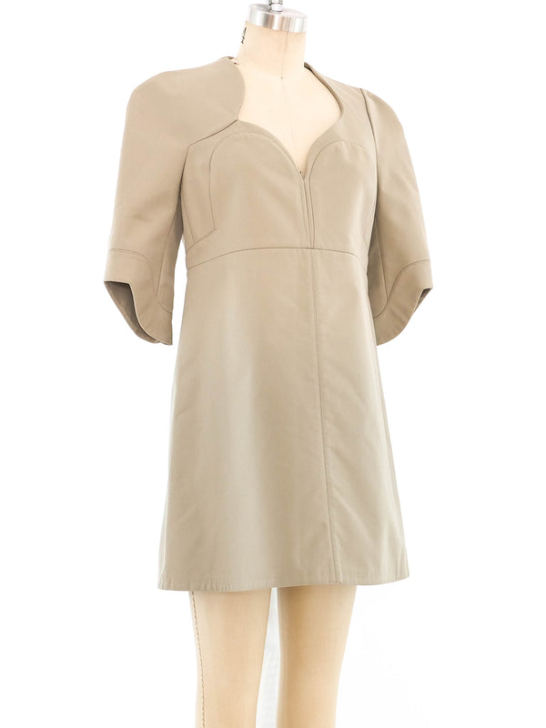 Balenciaga Architectural Khaki Mini Dress Dress arcadeshops.com