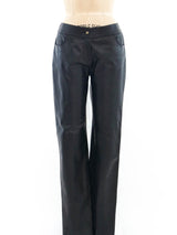 Chanel Black Leather Pants Bottom arcadeshops.com