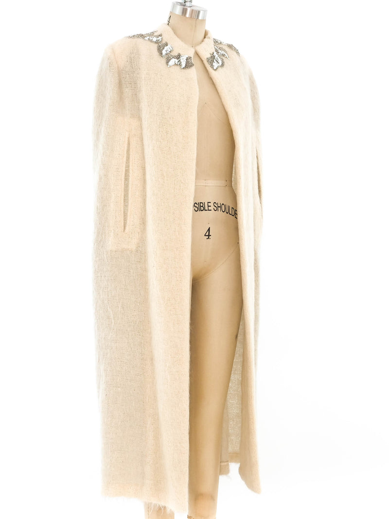 Stavropoulos Embellished Mohair Cape Outerwear arcadeshops.com