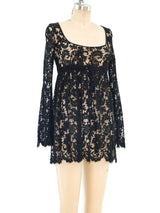 Gucci Lace Baby Doll Micro Mini Dress Dress arcadeshops.com