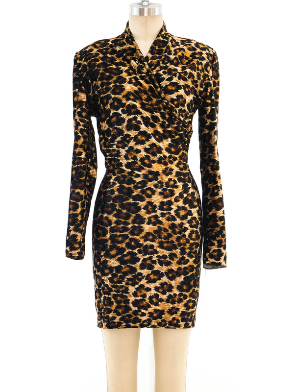 Patrick Kelly Leopard Print Velvet Dress Dress arcadeshops.com