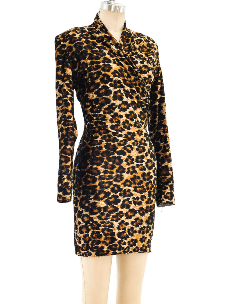 Patrick Kelly Leopard Print Velvet Dress Dress arcadeshops.com