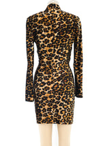 Patrick Kelly Leopard Print Velvet Dress Dress arcadeshops.com