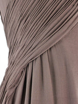 Ruched Silk Chiffon Gown Dress arcadeshops.com