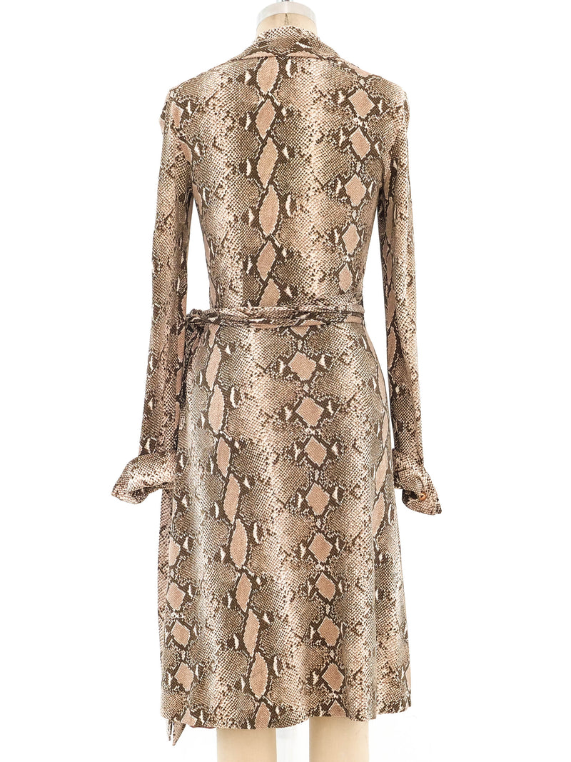 Diane Von Furstenberg Snake Print Wrap Dress Dress arcadeshops.com