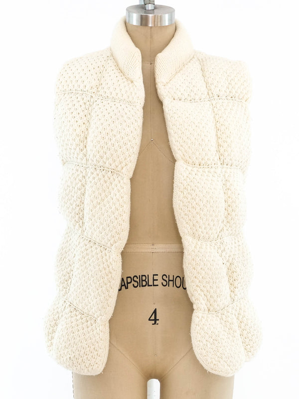 Quilted Knit Puffer Vest Jacket arcadeshops.com