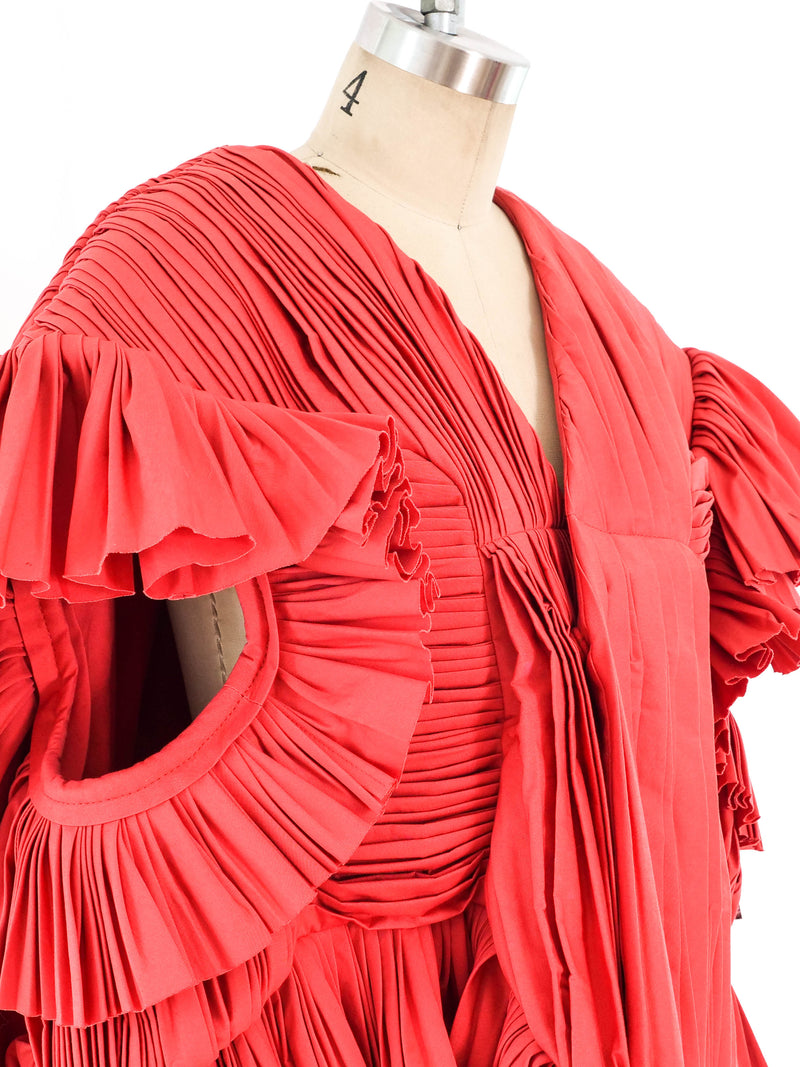 Rick Owens Pleated Ruffle Sleeveless Jacket Jacket arcadeshops.com