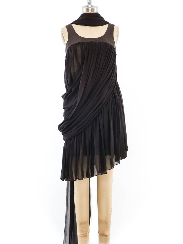 UNDERCOVER Silk Chiffon Draped Wrap Dress Dress arcadeshops.com