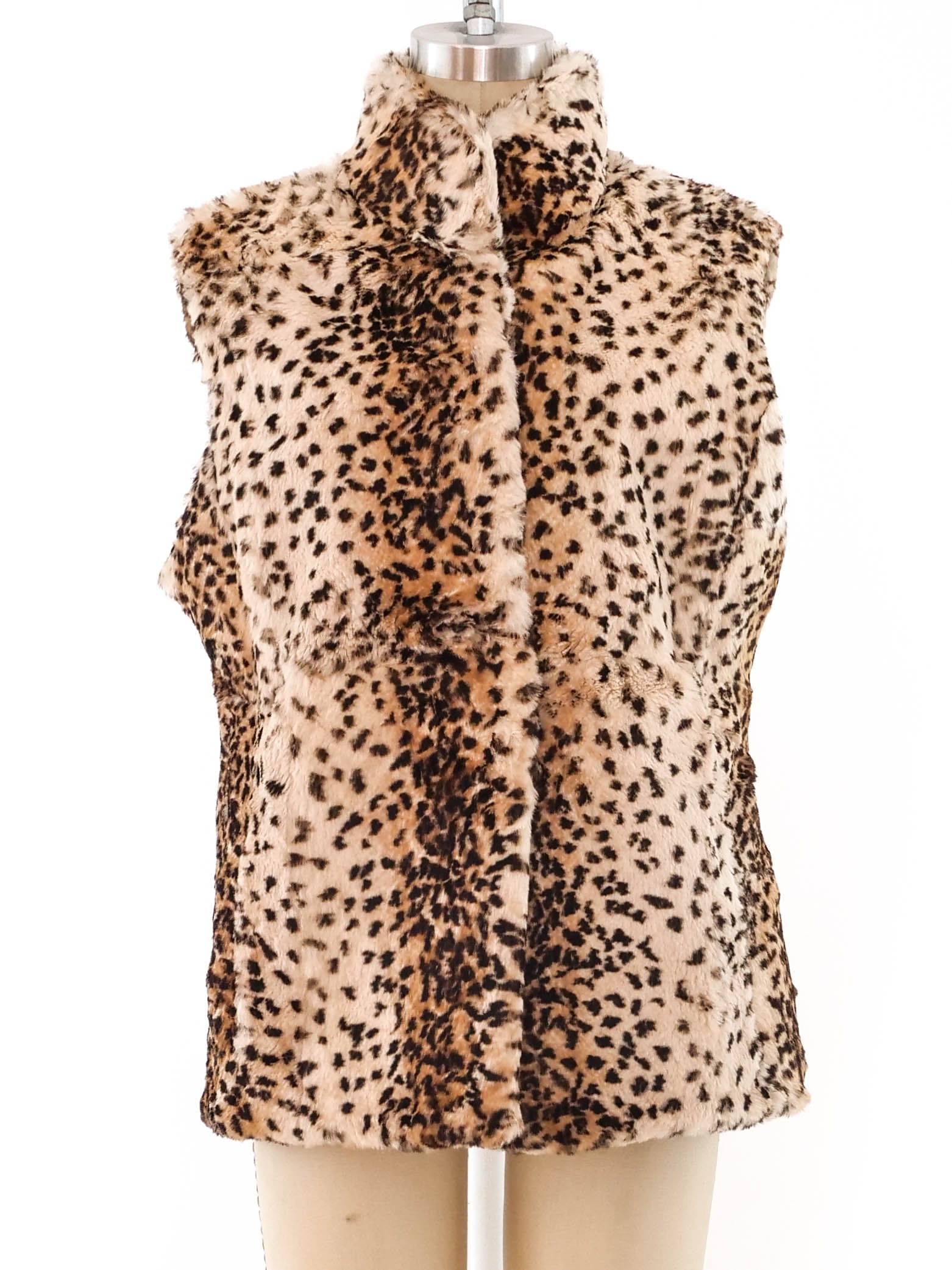 Cheetah shop fur vest