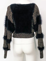 Angora and Lurex Open Shoulder Sweater Top arcadeshops.com