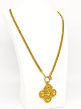 Chanel Byzantine Cross Pendant Necklace Jewelry arcadeshops.com