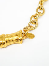 Goldtone Bamboo Collar Necklace Jewelry arcadeshops.com