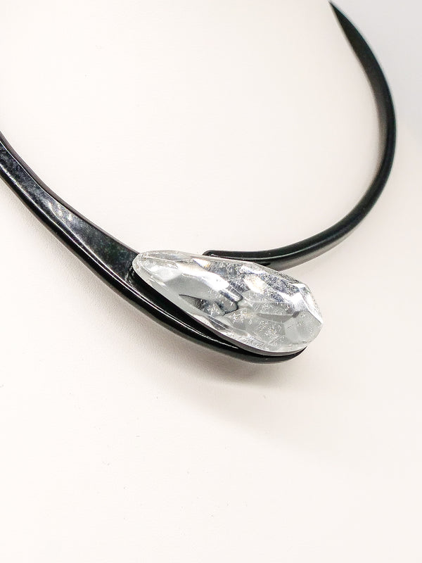 Lucite Crystal Collar Necklace Jewelry arcadeshops.com