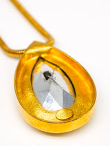 Lanvin Teardrop Crystal Pendant Necklace Jewelry arcadeshops.com