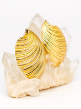 Christian Dior Stylized Shell Earrings Jewelry arcadeshops.com