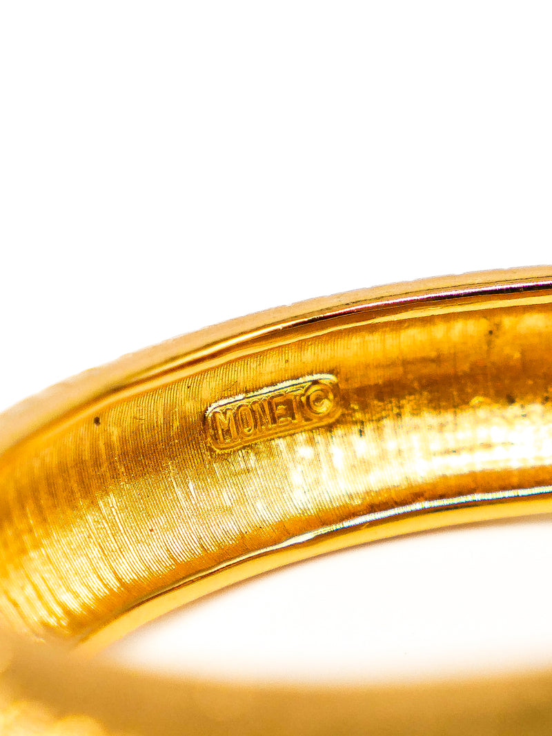 Goldtone Collar Bangle Bracelet Jewelry arcadeshops.com