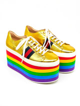 Gucci Peggy Rainbow Platform Sneakers Accessory arcadeshops.com