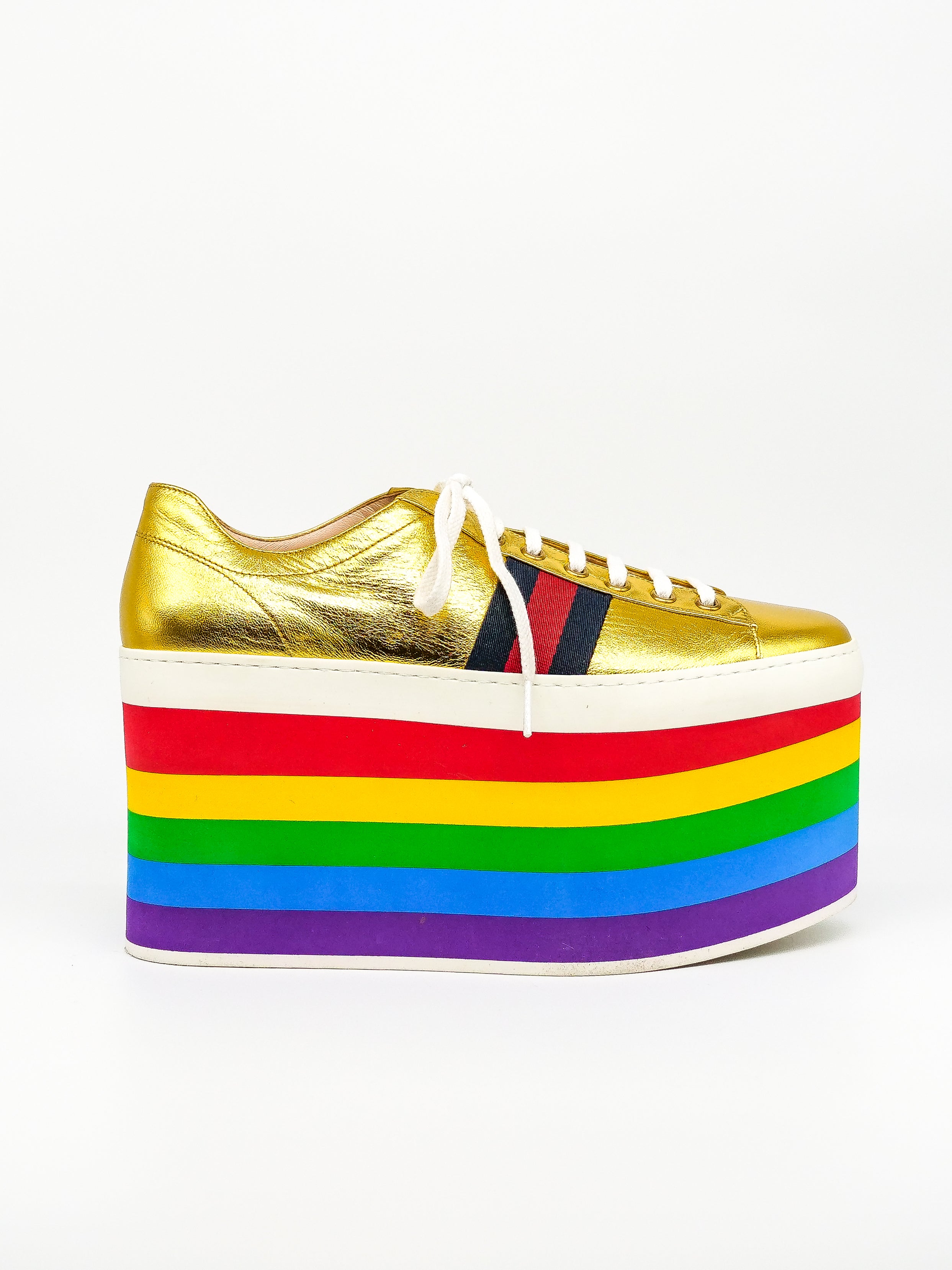 Rainbow platform hot sale shoes gucci