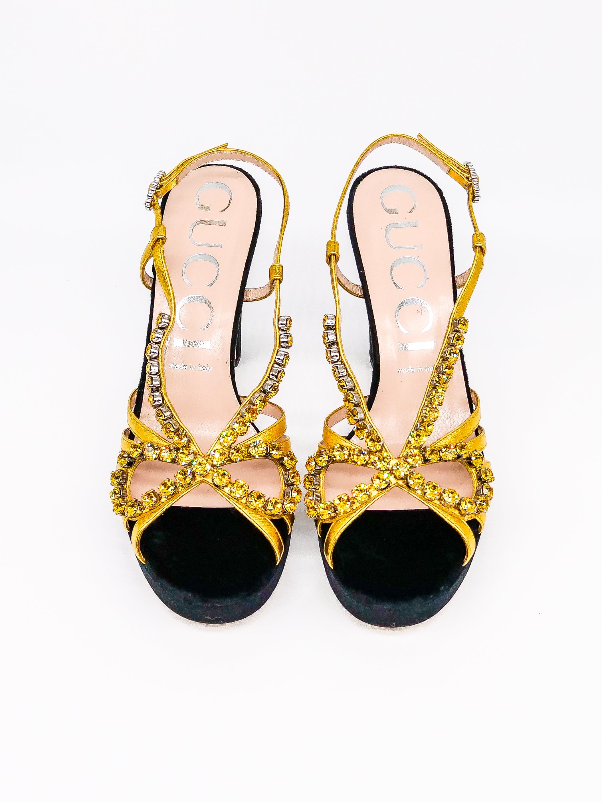 Gucci crystal best sale embellished platform sandals