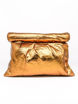 Copper Leather Paperbag Clutch Accessory arcadeshops.com
