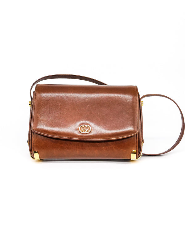 Gucci Bag Brown Leather Shoulder Bag Accessory arcadeshops.com