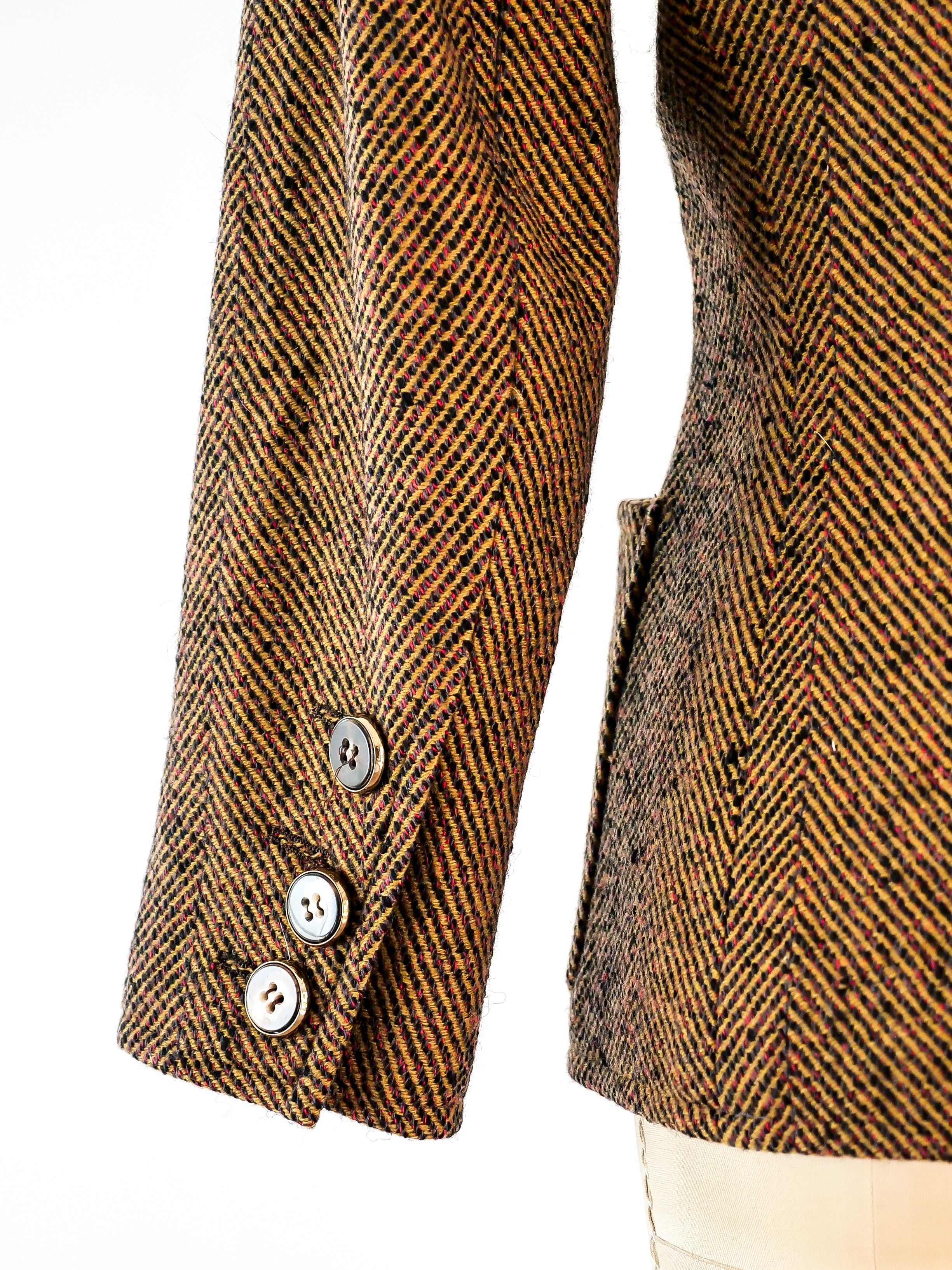 Yves Saint Laurent Herringbone Wool Jacket
