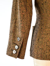 Yves Saint Laurent Herringbone Wool Jacket Jacket arcadeshops.com