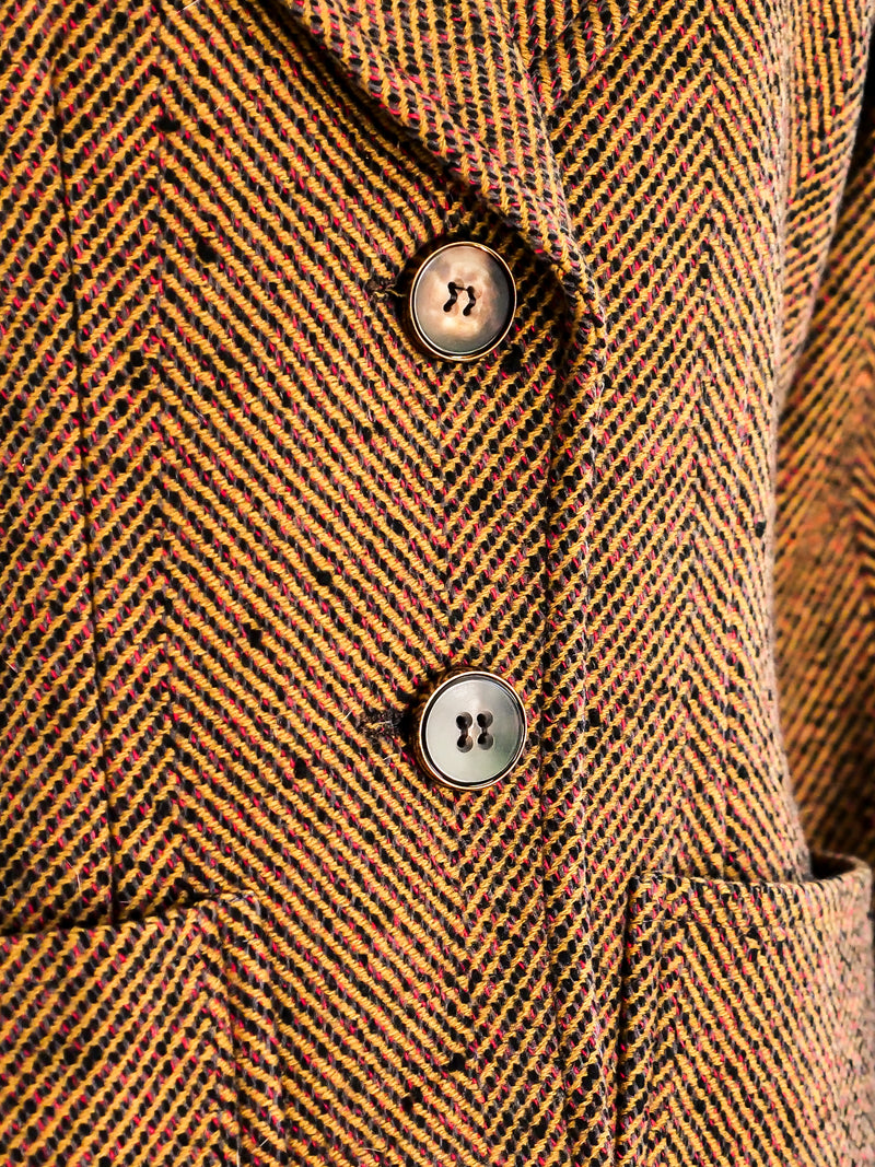 Yves Saint Laurent Herringbone Wool Jacket Jacket arcadeshops.com